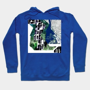 the landscape in concrete bedrock in collage architectural arts Hoodie